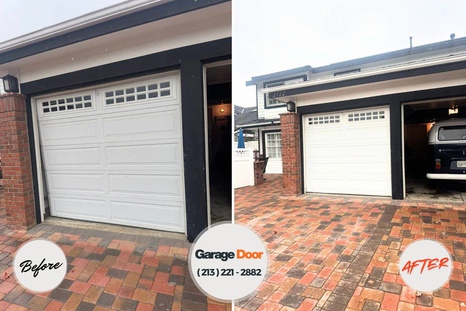 Before and after: garage door opener repair Sugarcreek, OH